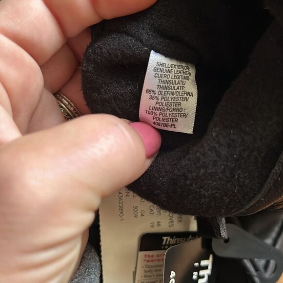 NWT Men’s Vintage KMart L/XL 3M 40 Gram Genuine Leather Gloves. - Picture 5 of 6